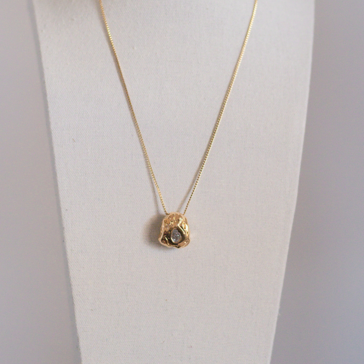 Organic Chunky Pendant Necklace - Medium