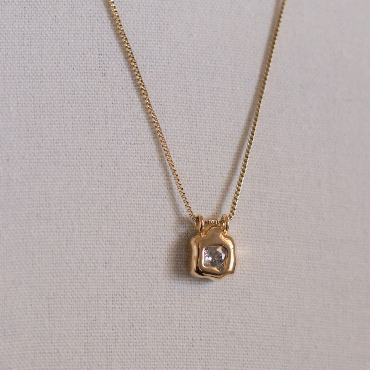 Organic Chunky Pendant Necklace - Small