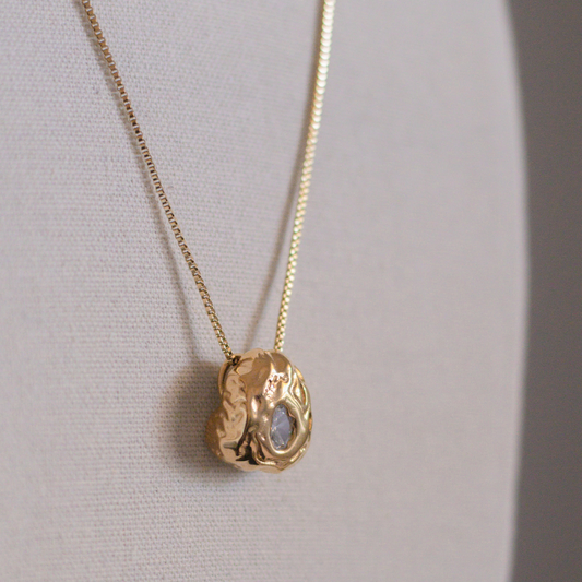 Organic Chunky Pendant Necklace - Medium