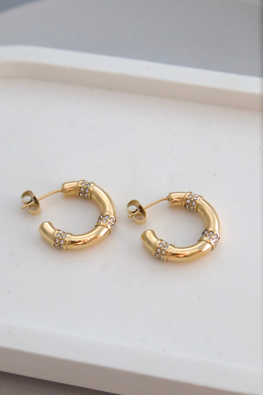 Vintage Stone Hoops
